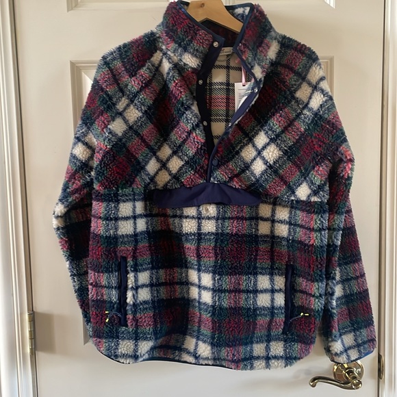 Vineyard Vines Tartan Sherpa Popover NEW- Size Small - Picture 7 of 11